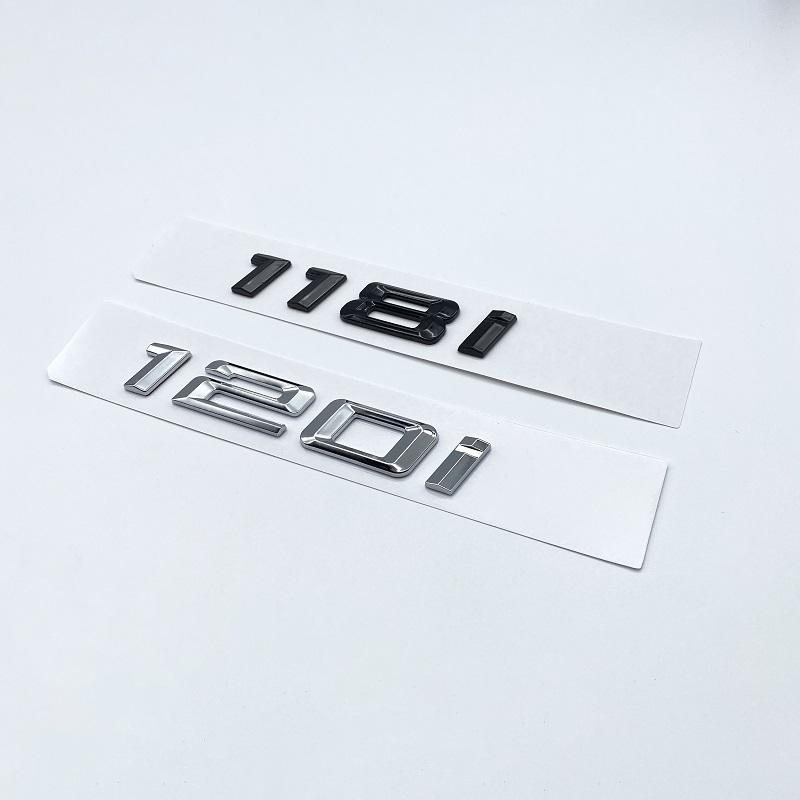 Seno šrifto numeriai raidė 116i 118i 120i 125i 128i 130i 135i 140i viršutinė ABS emblema, skirta BMW 1 serijos automobilio bagažinės vardinės lentelės logotipui