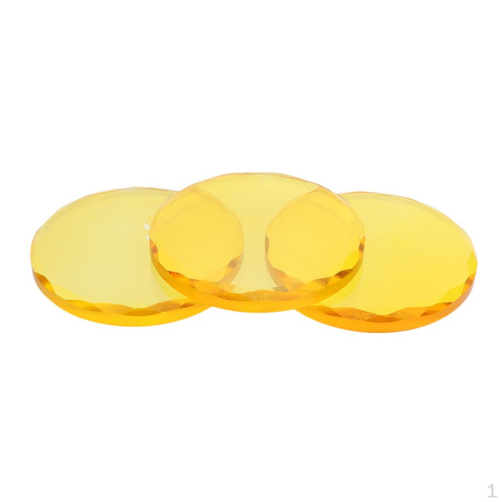 

3 Count Adhesive Pallet Crystal Glue Holder Cosmetic Ink Mixing for Extensions жовтий