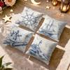 Vintage Nautical Sketches Cushion Cover Soft Short Plush Pillow Cover Smooth Cozy Texture Aesthetic Cushion Case Home Decor