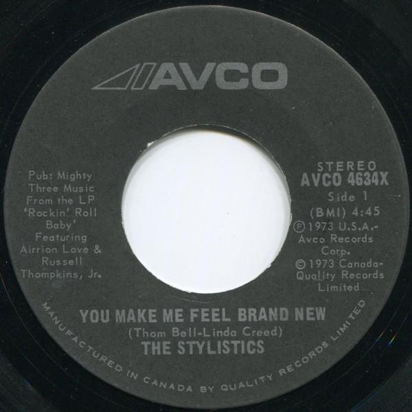 

7inch Record STYLISTICS - You Make Me Feel Brand New AVCO4634X Avco 1973 Canada Soul/Funk Used