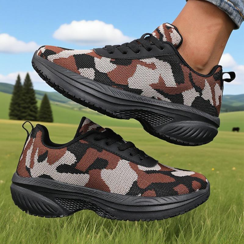 Camouflage Shoes Women'S Hiking Shoes Outdoor Training Student Military Training Shoes Release Sneakers Leisure Running Shoes