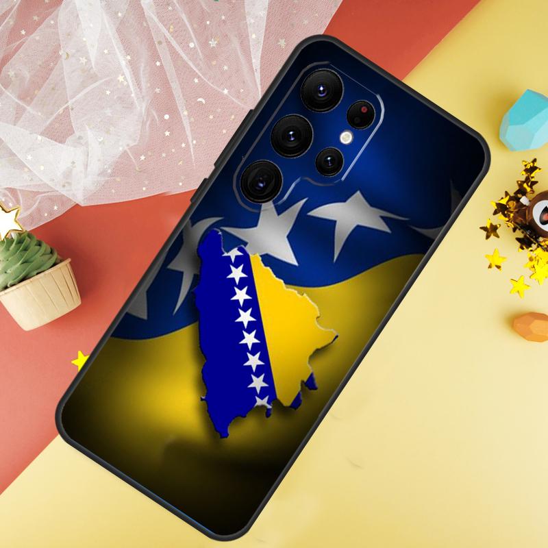 Bosnia and Herzegovina Flag Funda For Samsung Galaxy S24 Ultra S23 S22 Plus S21 S20 FE S8 S9 S10 Note 10 20 Ultra Case