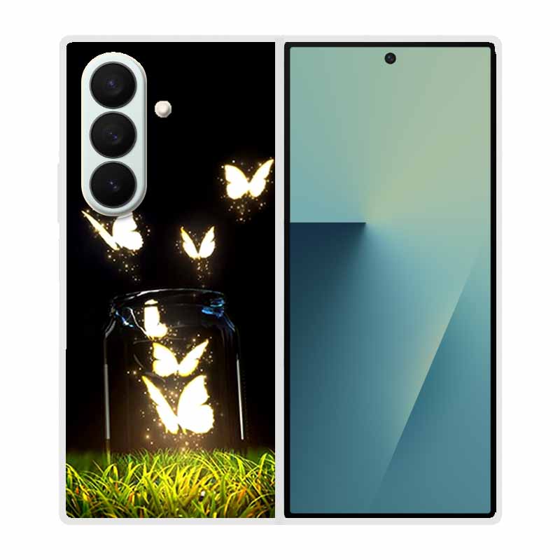 Coque For SAMSUNG Fold 7 5G Cases Animal Marble Clear Hard Phone Funda for Galaxy Z Fold7 5G Back Cover Zfold7 Transparent Shell