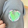 Creative Heart Laser Phone Grip: Japanese-Korean Style Airbag Holder with Telescopic Ring