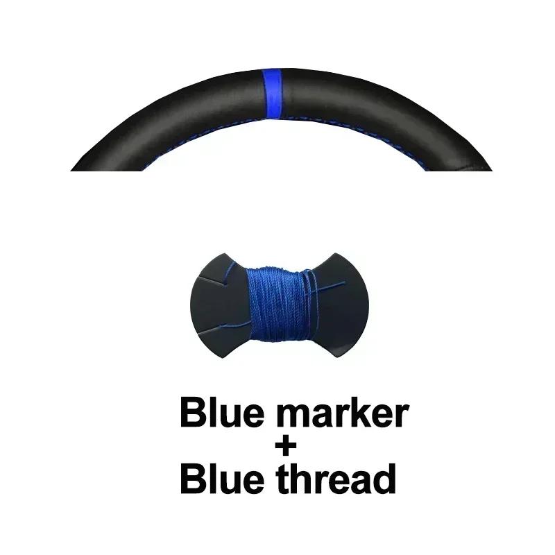 HuiER Hand Sewing Car Steering Wheel Cover Interior Accessories for Toyota Land Cruiser Prado 250 Series 2026 2026 2026