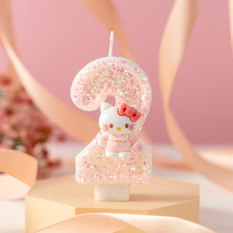 Cross-Border Cute Cartoon Cat Birthday Candle Cake Decorations - Handmade DIY Ornaments.