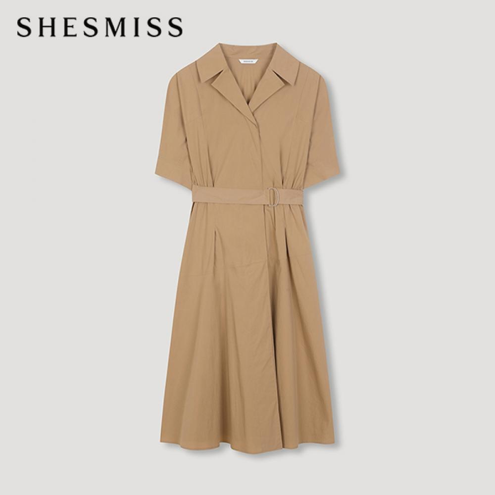 

She S miSS Smoke Banding Shirt dreSS Swwopn22070 Ca Camel/55