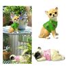 Dog Statue Animal Figurine Simulation Dog Model Resin Sculpture for Patio Lawn