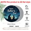 2D Flat, 1pc Father's Day Wall Sign - Aluminum Modern Decorative Art with "Happy Father's Day" Text, Waterproof & Durable, No Power Needed, Easy