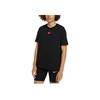 Nike Casual Sports Round Neck Flames Red Lips Short Sleeve T-Shirt Women Tops Black DB9819-010