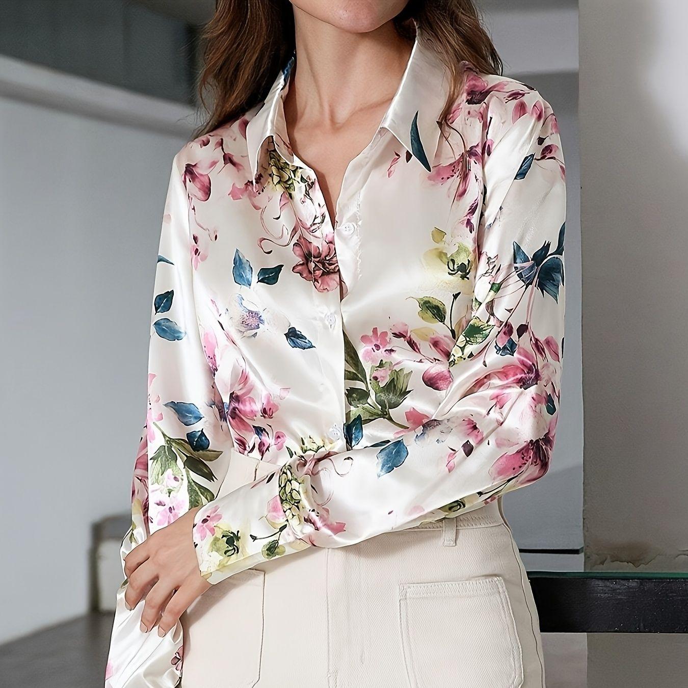 

Summer fashionable printed long-sleeve women s blouse, perfect for holiday wear 2XL білий