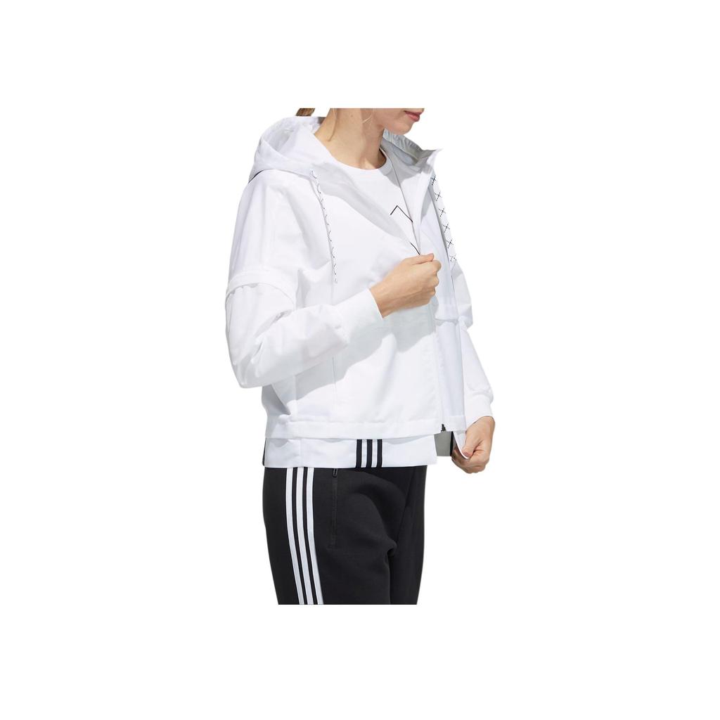 Adidas Street Jacket With Detachable Sleeves And Hood Women Jackets White GT4403