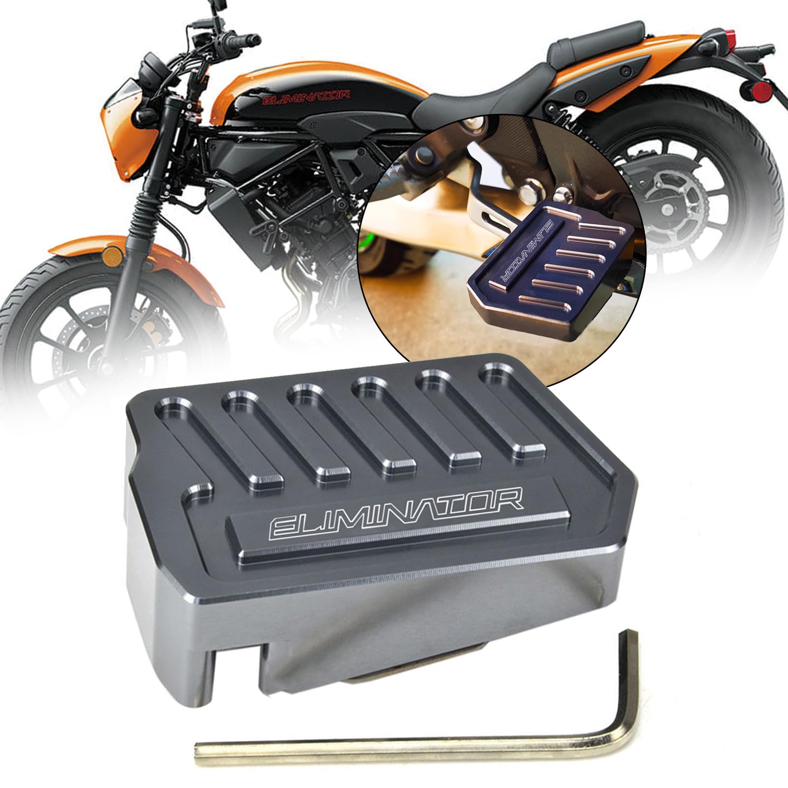 

FOR Eliminator 500 450 2024 Motorcycle Anti-Slip Brake Pedal Modification Wide Extended Brake Pedal