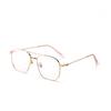 Fine Frame Metal Sunglasses Female Double Beam Toad Glasses Color Film Gradual Change Sunglasses Men'S Glasses