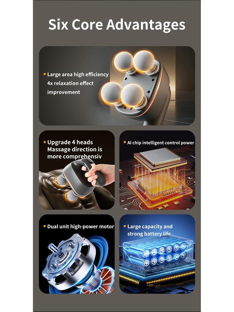 New Four-Head Multifunctional Muscle Massager Gun for Home Use