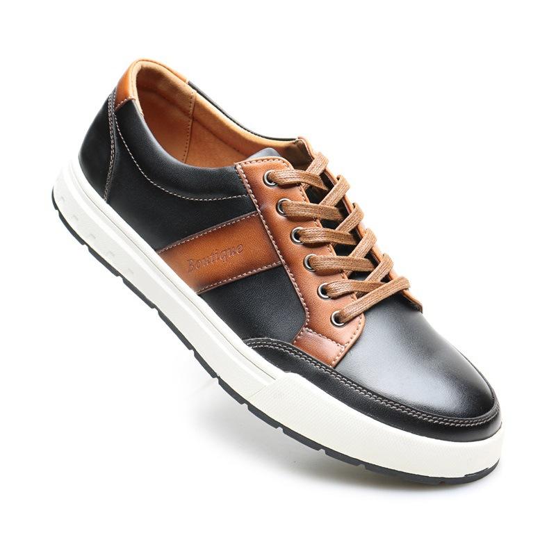 

[Обработка и заказ] Новые модные повседневные туфли для скейтбординга, подходящие по цвету, на толстой подошве, увеличивающие рост мужчины 45 чёрный