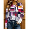 Women's 3D Printed Crew Neck Long Sleeve T-Shirt Fashion Versatile Trend Breathable Casual