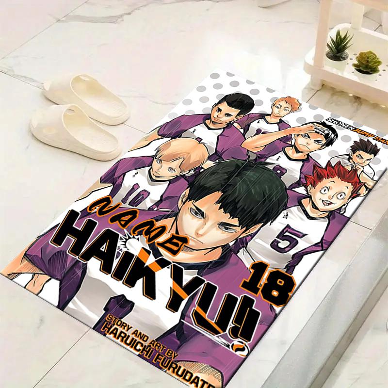 Custom 1Pc Haikyuu Team Spirit Rug Office Carpet Indoor Outdoor Entrance Doormat Nonslip Soft And Comfortable Living Room D291589