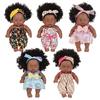 8in Soft Vinyls Black Baby Doll Life Like Reborns Toy Figure Easy Carrying for Everyday Comforting Child Parenting Game