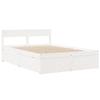 VidaXL Cadre de lit avec tiroirs blanc 120x190 cm bois pin massif, meuble de chambre à coucher, sommier, lit en bois, lit, 3282361