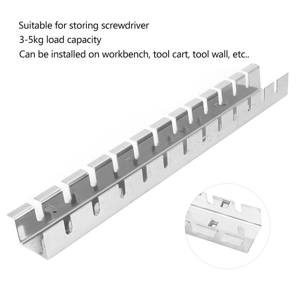 Wall Mounted Screwdriver Storage Rack Hook Garage Workshop Hardware Tool Organizer