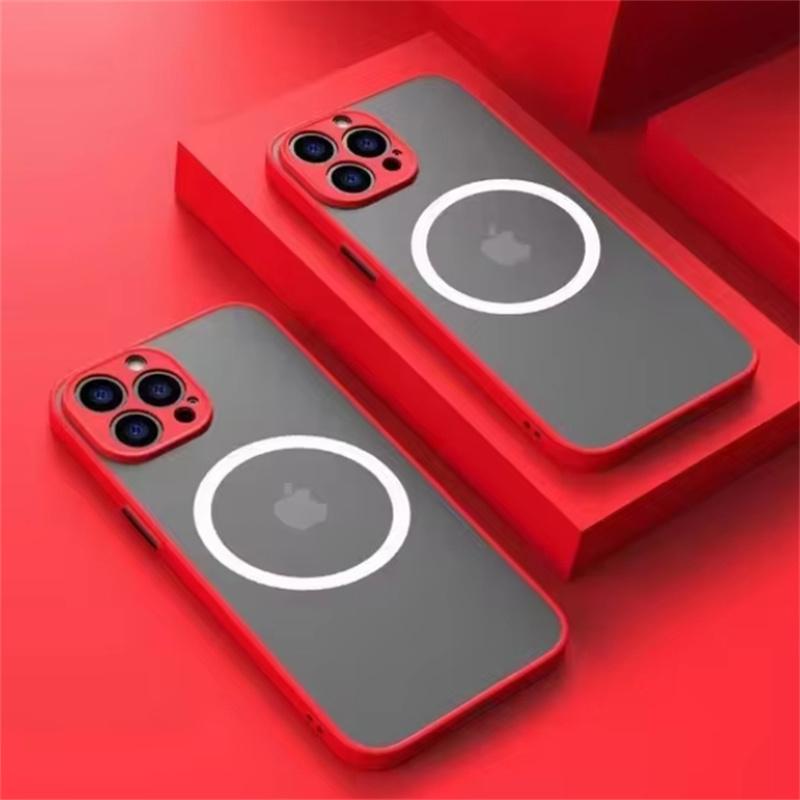 Shockproof Case For iPhone 16 Pro Max 15 14 13 12 11 ProMax Mini Plus Phone Magnetic Wireless Charge For Magsafe Hard Back Cover