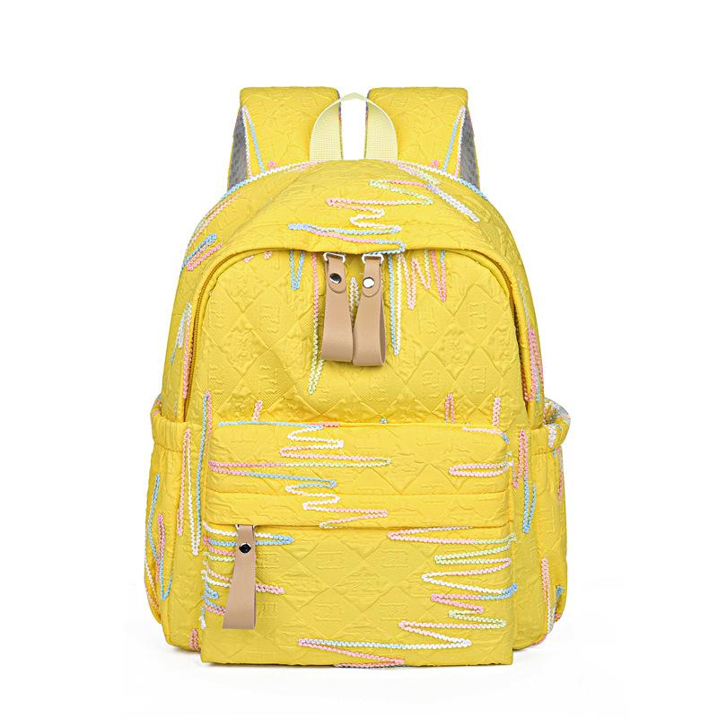 New Casual Backpack High Value Large Capacity Cute Sweet Schoolbag College Student Lightweight Backpack