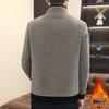 2025 Men's Gold Sable Velvet Thickened Chenille Lapel Jacket for Middle-Aged & Young Casual Wear