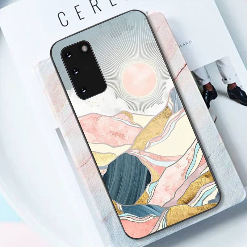

Чехол для телефона Mountain Marble Moon для Samsung S10 21 20 9 8 plus lite S20 UlTRA 7edge Samsung S21FE