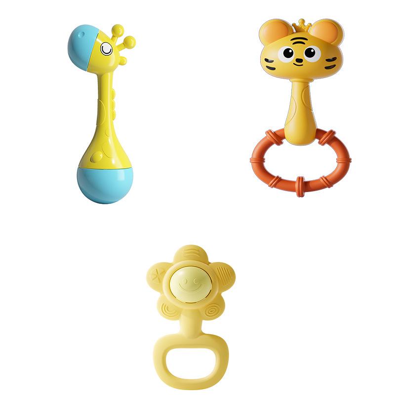 Newborn Baby Hand Rattle Soothing Maraca - Visual Tracking & Grip Training, Early Education Toy for Ages 0-1