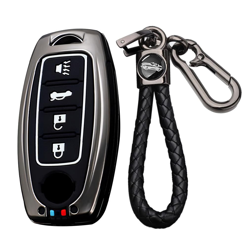 

[TECART] Nissan Serena C25 C26 X-Trail Key Cover Elgrand Skyline Key Holder Aria Note чёрный