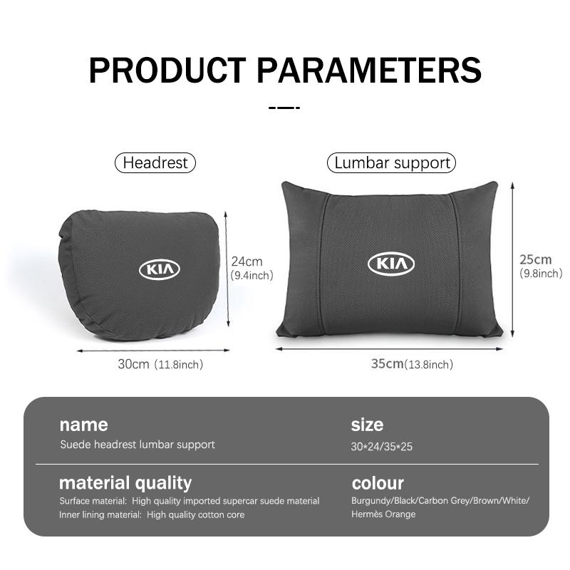 AAAFL1 Car Seat Headrest Neck And Waist Support Accessories For KIA K5 K2 Rio Optima Sportage Venga Sorento Stonic Forte