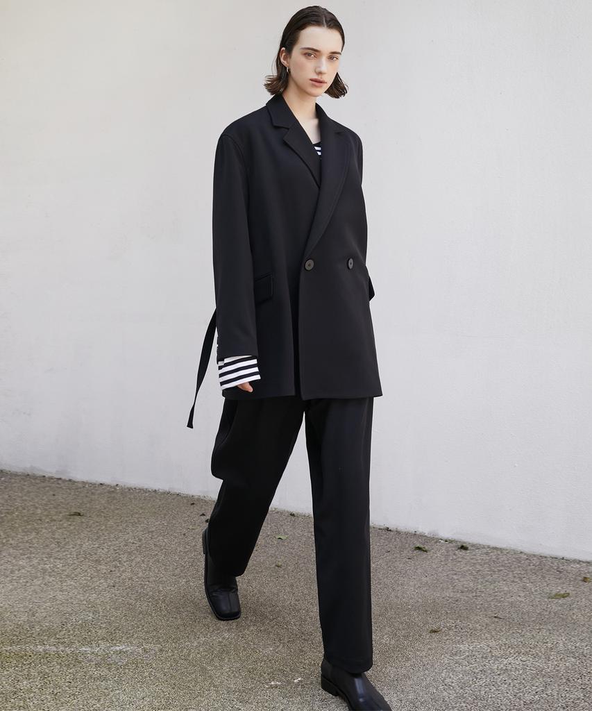 A.RIFF Baggy Fit Slacks_Black