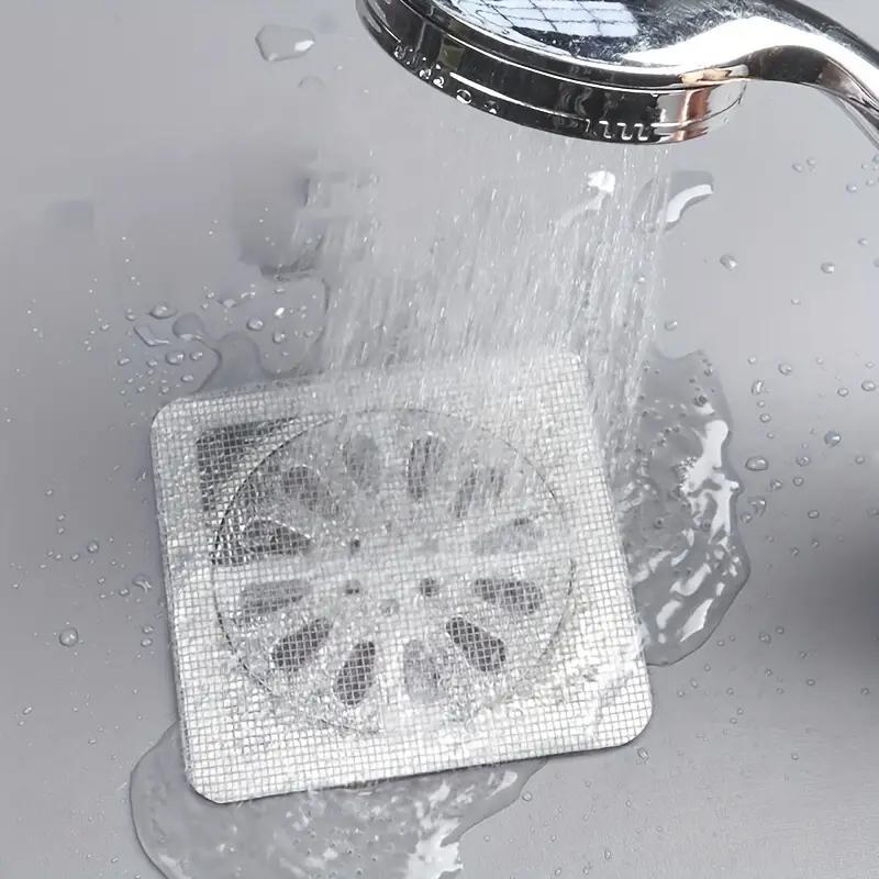 10pcs Bathroom Hair Filter Hair Screen Toilet Sewer Filter Kitchen Anti-clogging Anti-insect Self-adhesive Floor Drain Sticker.