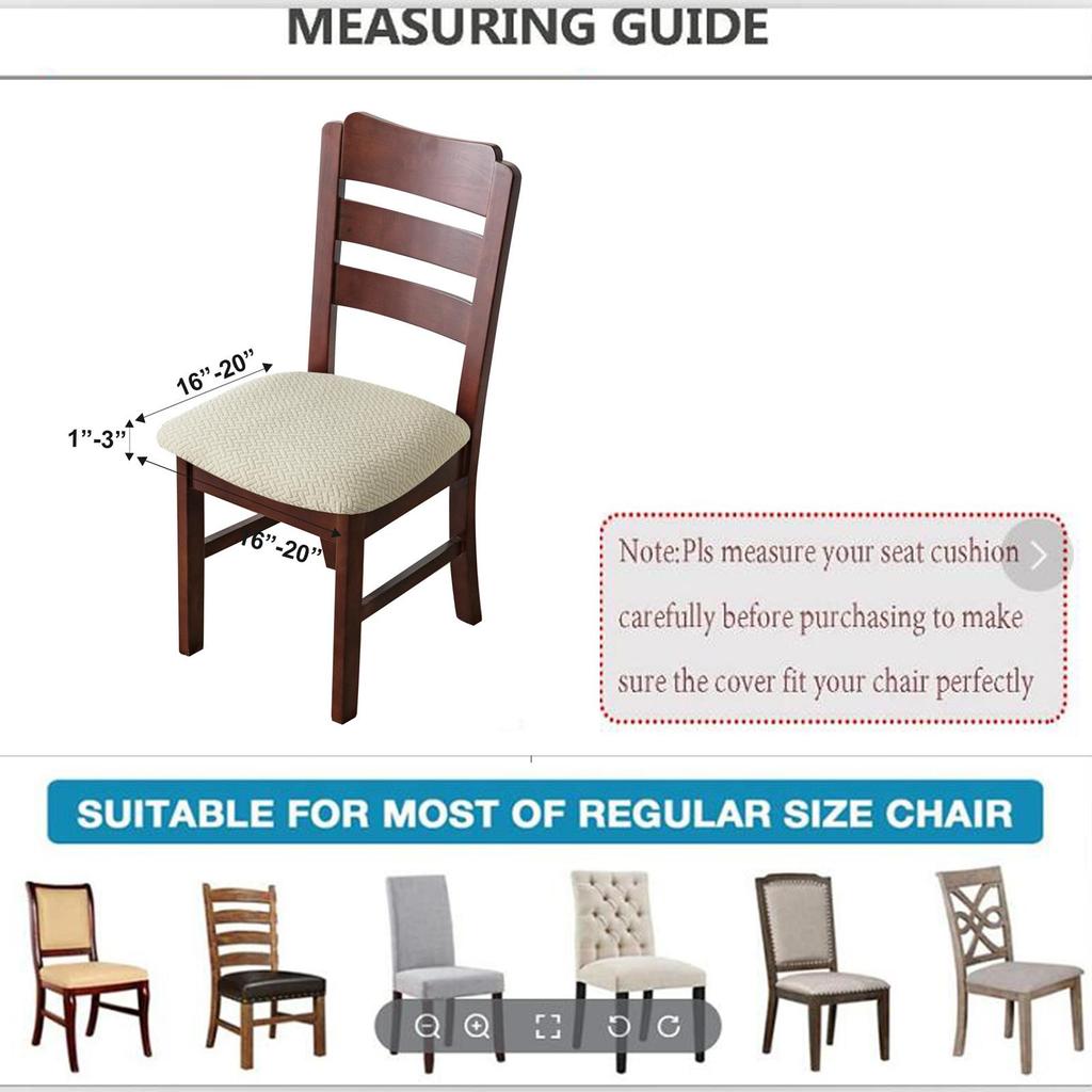 Jacquard Cushion Slipcovers Protectors,Washable Polyester Dining Chair Covers for Wedding