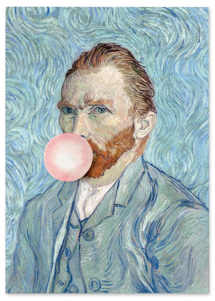 Vincent Van Gogh Canvas Print with Pop Art Balloon