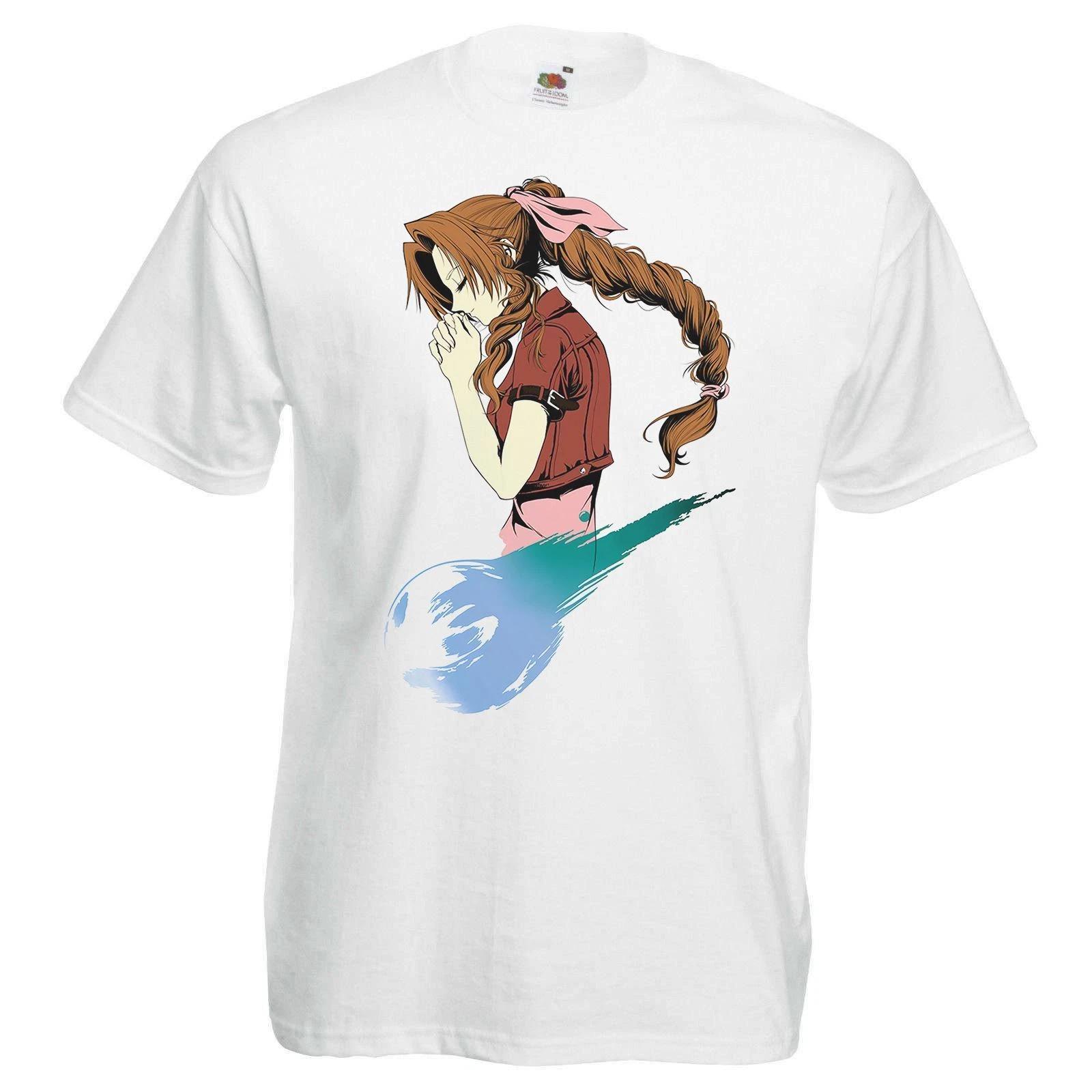 

Adults Aerith Gainsborough FFVII RP Fantasy Gaming White Unisex T-Shirt L