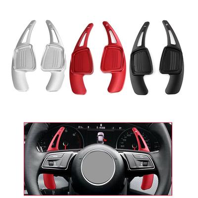 For A3 S3 A5 S5 2017 A4 B9 Q7 2015-2019 TT TTS 1 Pair Aluminum Car Steering Wheel Gear Shift Paddle Shifters Red Black