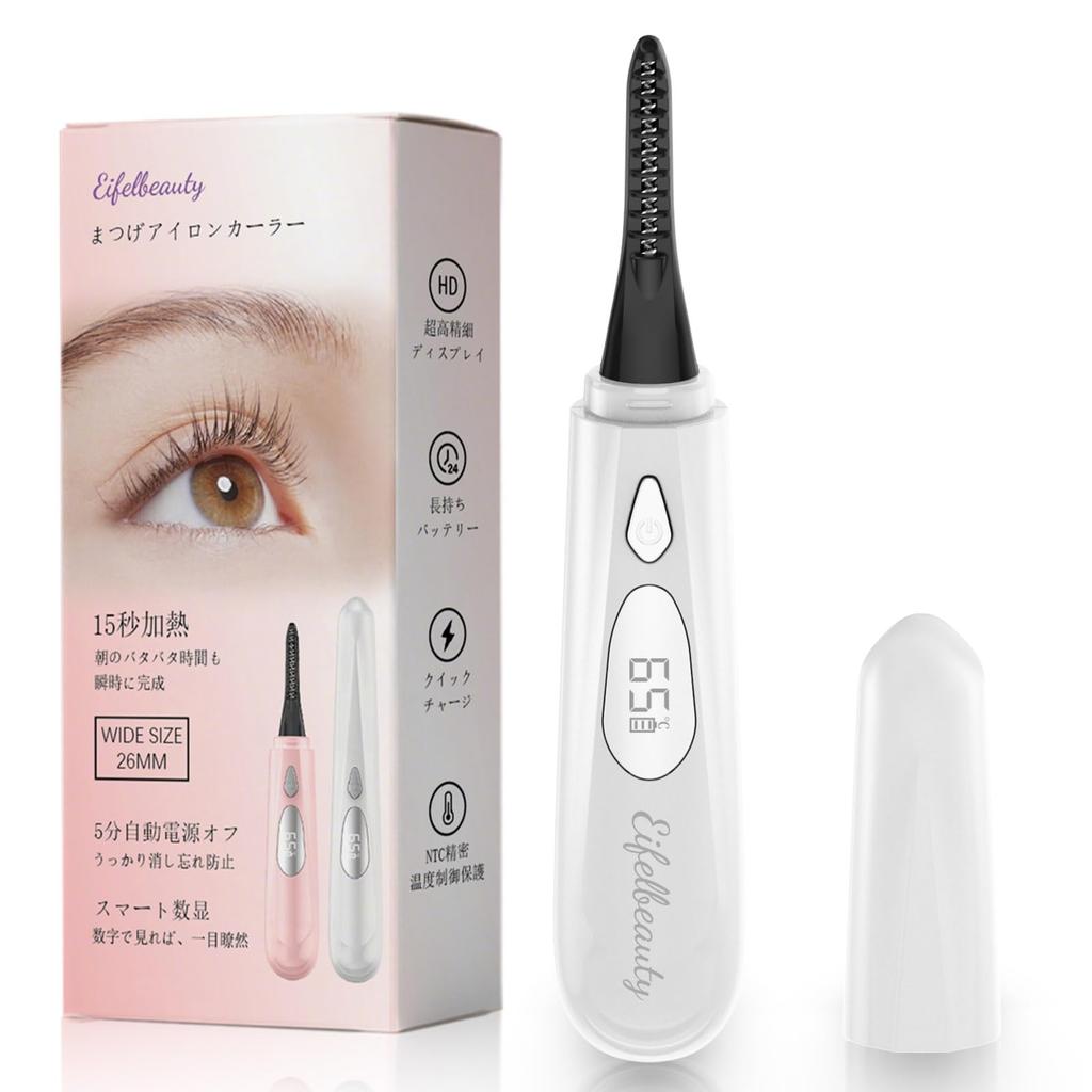 Hot Eyelash Curler with Rapid Improved 4 Temperature Long Battery Material [TYPE-C Charging] 15-Second Heat-Up Time, 5-Minute Auto-Off Time,