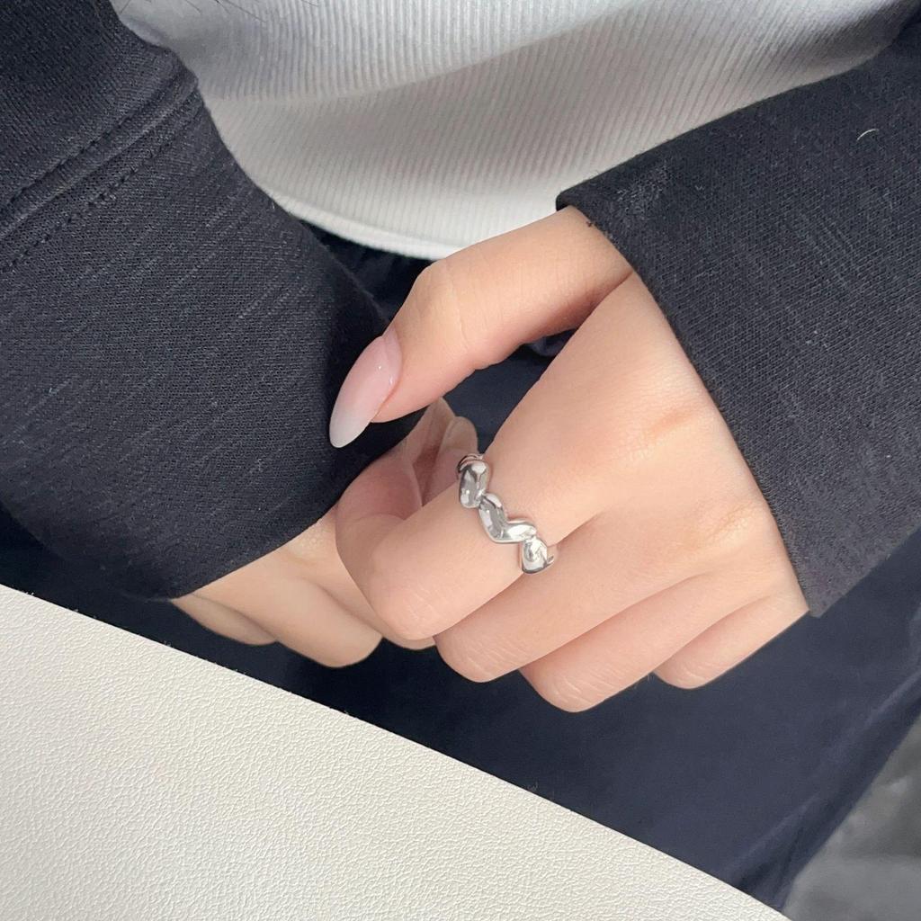Korean Elegant Multi-Heart Interlinked Ring - Sweet Romantic Gift