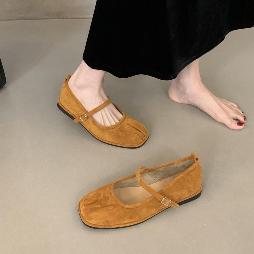 Fashion Bailamos Autumn Women Flats Fashion Round Toe Slip On Ballet Shoes Soft Flat Heel Outdoor Dress Ballerin Elegant Mary Jane Shoes