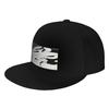 Fashion Art Nouveau Lady Black and White Image Flat Brim Sun Hat Mountaineering Summer Women Cap