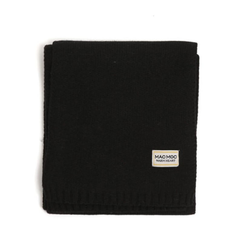 MAC MOC Dull Dull Soft Wool Knit Logo Muffler_6 colors