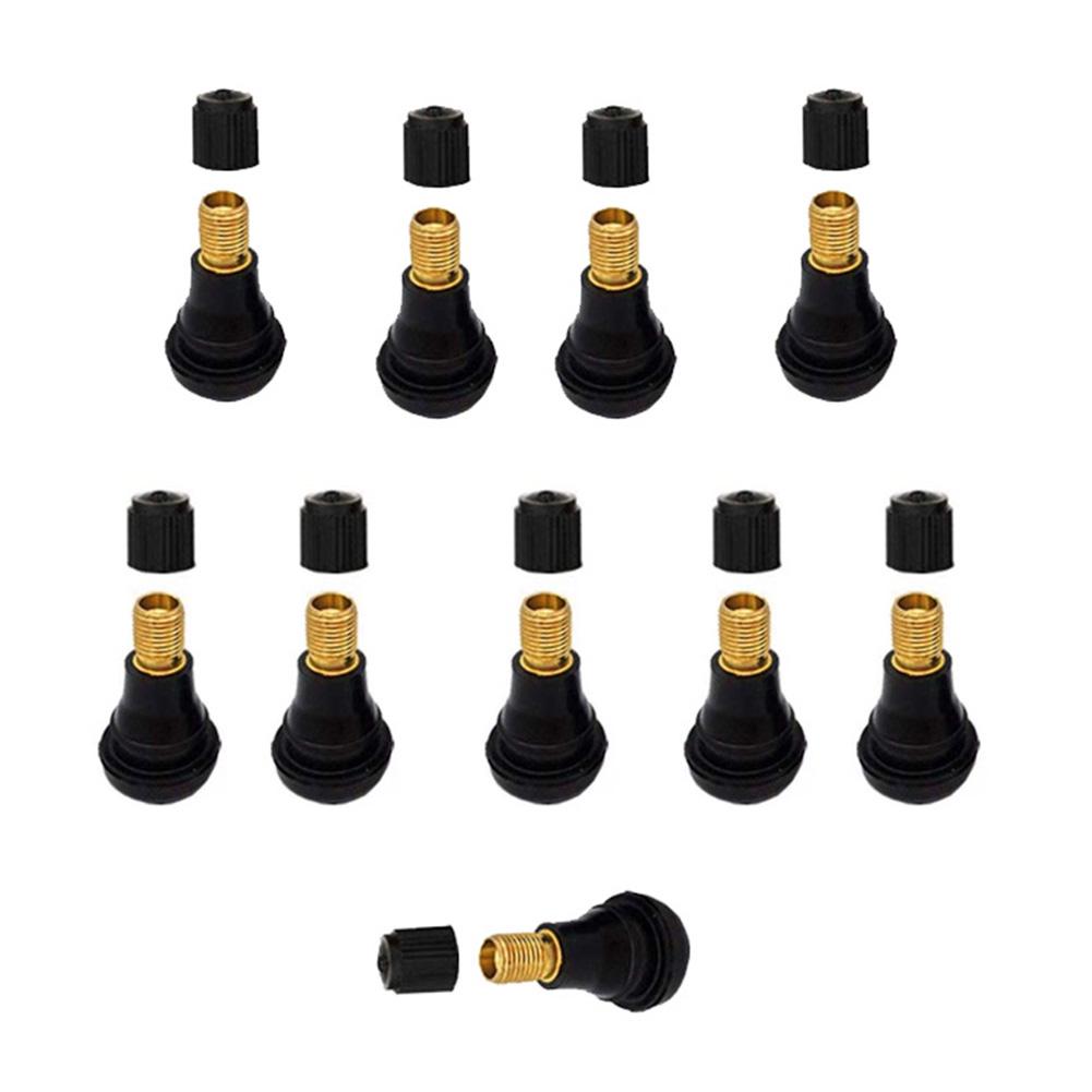 10pcs TR412 Tubeless Tire Valves Snapin Valve Stems for Car Motorcycle