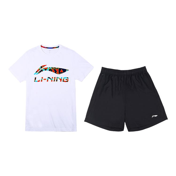Li Ning Casual Sportswear Men s White+Black YHST175-2+YKST053-1 XXXL