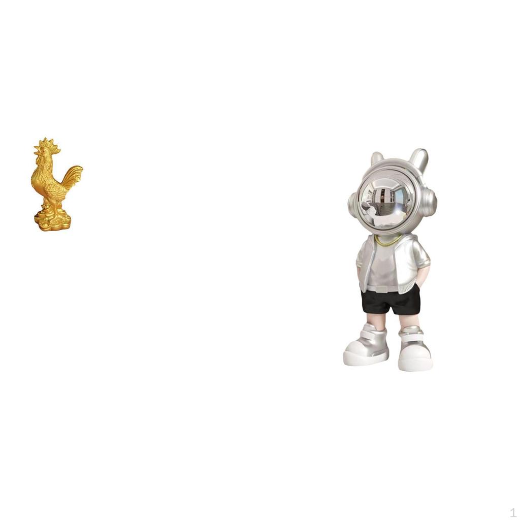 Astronaut Sculpture Modern Feng Shui Decor Creative Tabletop Figurine for Birthday Anniversaries