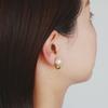 Kuma Modern Sterling Silver 925 Metal Ball KM8E0074 VA [Official] [Vendome Aoyama] [Kengo + MA,YU] Earrings, (YG Plated), Pearl, [Kengo Kuma]