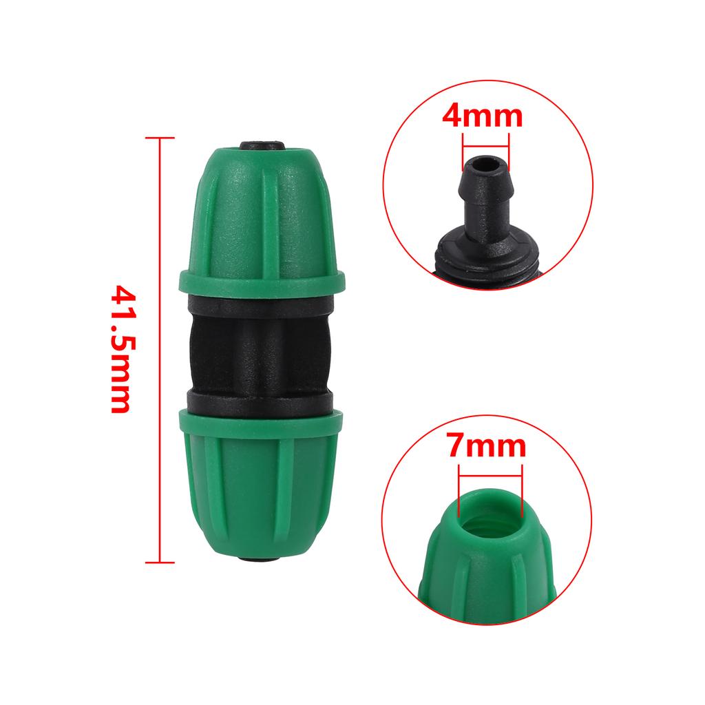 1/4" Pipe Plastic Locking Connector Barb Coupling Irrigation Connector Garden Watering Irrigation Diverter Pipe Fittings