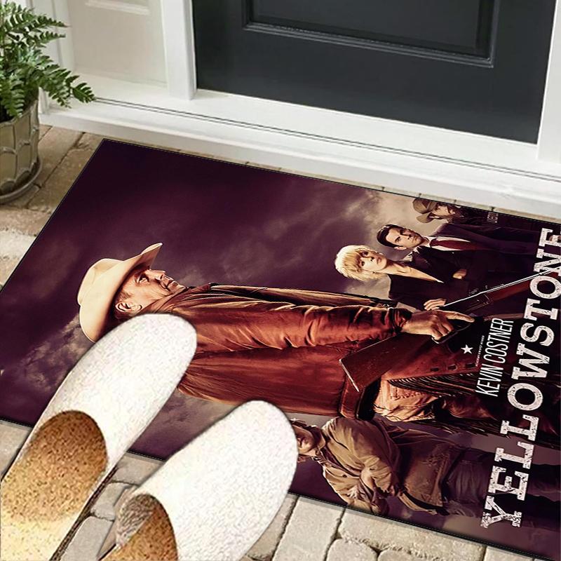 Yellows-tone Dutton Ranch Office Rug Chair Mat, Game Carpet, Suitable for Front Door, Bedroom, Living Room, Desk, Holiday Gift