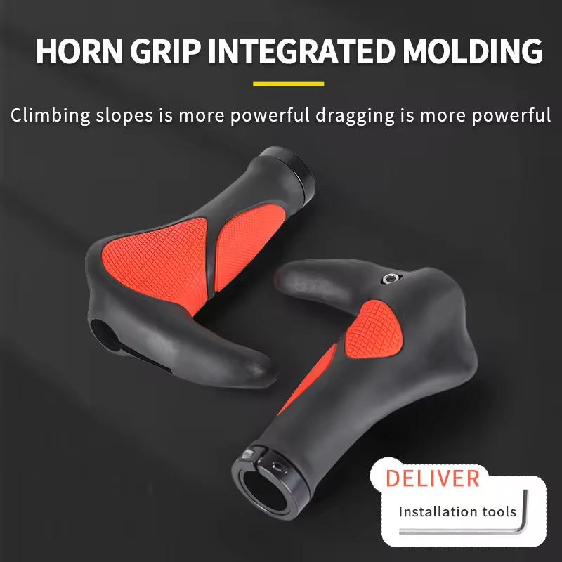 TPR Rubber Integrated Cycling Ergonomics Bicycle Handlebar Grips Shock Absorption MTB BMX Mountain Bicycle Handlebar Grips